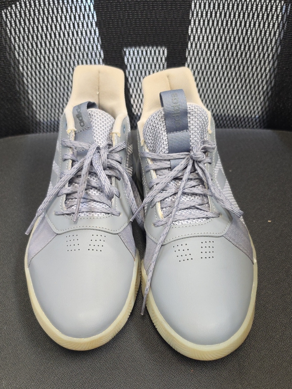adidas Men's Light Gray and Cream Casual Lace-Up Sneakers